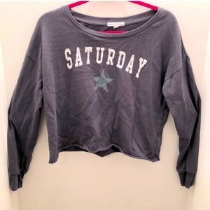 Medium ‘Saturday’ long sleeve crop top